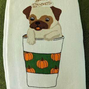 🎃 Single hand towel- Pug 🎃